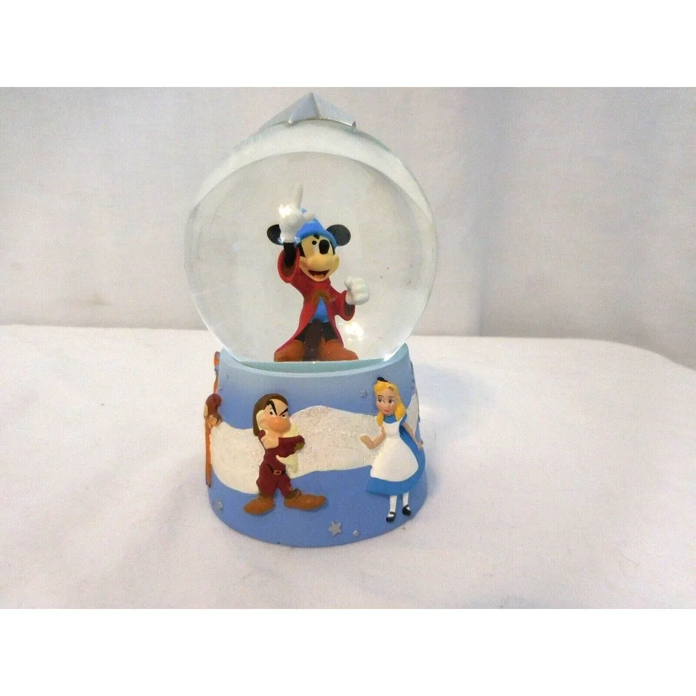 Disney Store Mickey Mouse Wizard Snow Globe Fantasia Sorcerer's Apprentice